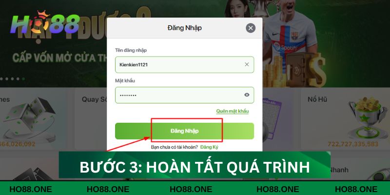 Bước 3: Hoàn tất quá trình đăng nhập và bắt đầu chơi
